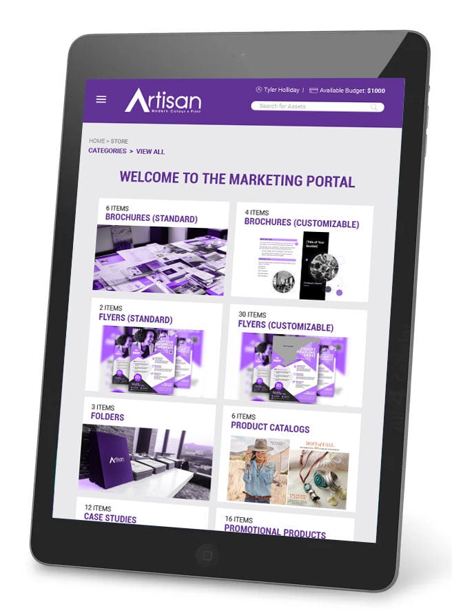 artisan-colour-web-marketing-portal-ipad